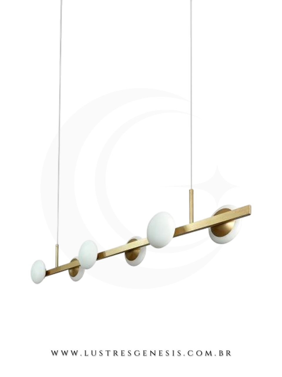 Luminaria de Teto Pendente Moderno Jou Metalúrgica Itamonte Lustre para Mesa Sala de Jantar, Sala de Estar, Quarto e Cozinha